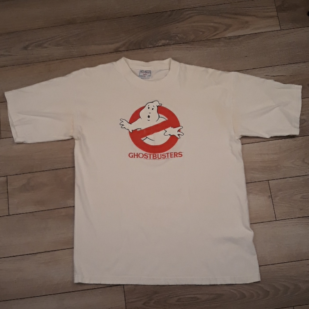 Ghostbusters Movie Columbia Pictures All Sport White T Shirt Large VTG 80s